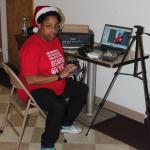 Soror Farr-Smith Working the Picture With Santa